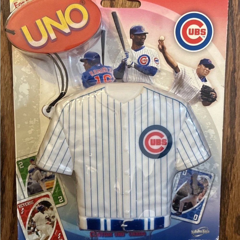 Chicago Cubs New UNO Card Game W/ Jersey Case 2007 Sababa Toys Vintage